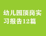 幼兒園頂崗實(shí)習(xí)報(bào)告12篇