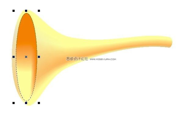 教你怎么用CorelDraw網(wǎng)格工具畫個可愛卡通嗩吶-7