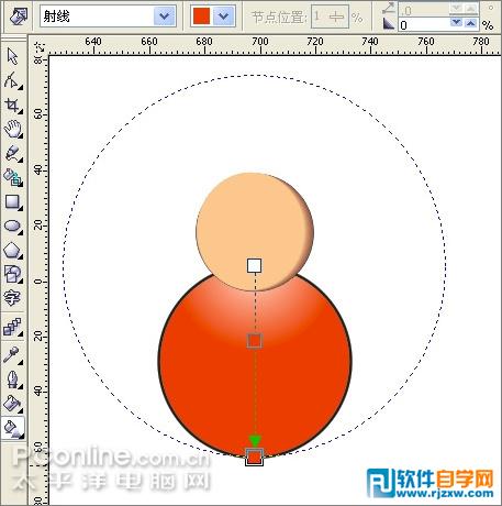 Coreldraw教程:造型工具和交互式工具 Coreldraw繪制一個滑稽可愛的不倒翁_軟件自學(xué)網(wǎng)